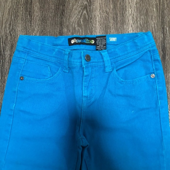 Imperial Star Girls Skinny Jeans in Bright Turquoise - Size 12 - Picture 2 of 8